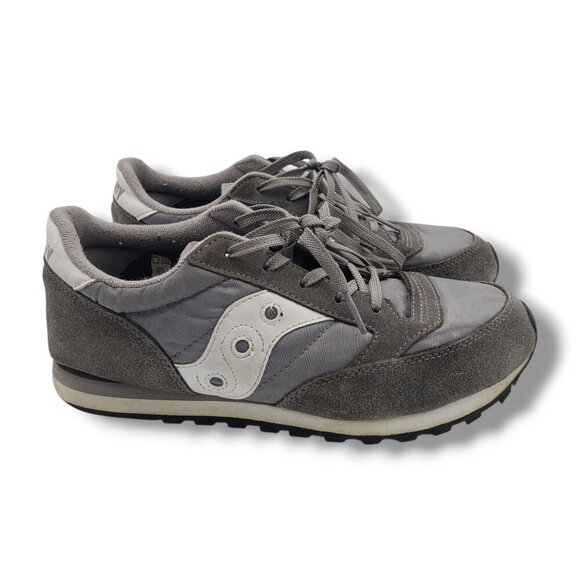 Saucony Original Jazz Low Pro Sneakers Youth Boys 4.5 Gray Suede Running SY55995